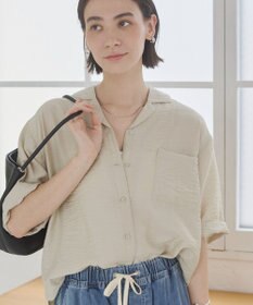 WEGO 【ANGIE VINTAGE】接触冷感開襟シャツ