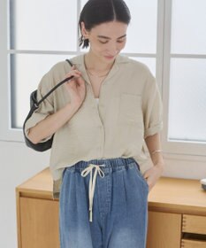 WEGO 【ANGIE VINTAGE】接触冷感開襟シャツ