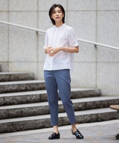 J.PRESS LADIES L 【WEB限定カラーあり・セットアップ対応・洗える・撥水・防汚】コットンFITTYシャーク テーパード パンツ