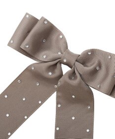 Maison de FLEUR ビジューグログランリボンバレッタ