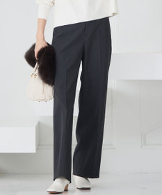 23区 S 【滝沢眞規子さん着用/洗える】ウォームストレッチ ワイド パンツ グレー系