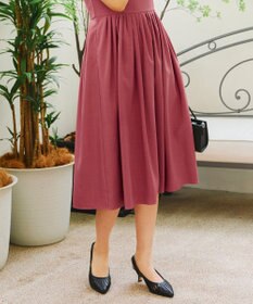 Tiaclasse 【洗える】麻調スクエアネックワンピース