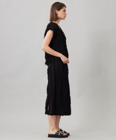 ICB L 【洗える】カットジャガード Vネックニット