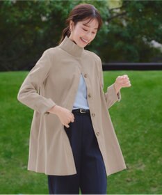 Tiaclasse 【洗える】スタンドカラープリーツコート