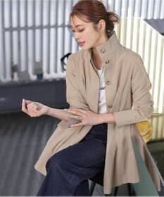 Tiaclasse 【洗える】スタンドカラープリーツコート