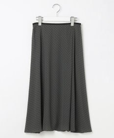 J.PRESS LADIES 【洗える】ドットフロッキープリント フレア スカート
