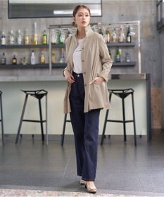 Tiaclasse 【洗える】スタンドカラープリーツコート