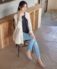 Tiaclasse 【洗える】スタンドカラープリーツコート