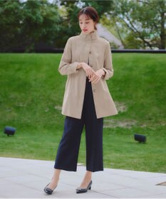 Tiaclasse 【洗える】スタンドカラープリーツコート