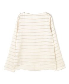 BEIGE， HAUYNITE / ボーダーシアー ボートネックブラウス