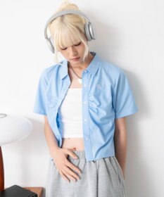 WEGO コンパクトギャザーシャツ