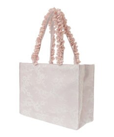 Maison de FLEUR レースフリルハンドルスクエアトートMバッグ
