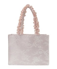 Maison de FLEUR レースフリルハンドルスクエアトートMバッグ