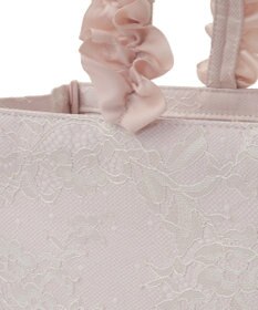Maison de FLEUR レースフリルハンドルスクエアトートMバッグ