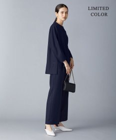 ICB 【洗える・WEB限定カラーあり】 ウールミルドサキソニー キーネックブラウス