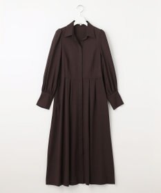 自由区 【洗える】ボリュームスリーブシャツ ドレス