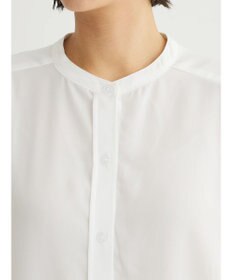 Green Parks ＳＥＴ２点Ｖネックベスト＋７分袖ミディシャツワンピース