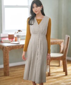 ANY SIS 【洗える】ツイーディマーメイド ジャンパースカート