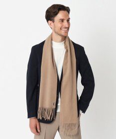 MOONBAT 【WEB限定】MACKINTOSH PHILOSOPHY バッキンガムベア付きウール100%無地マフラー (パッケージ付き)