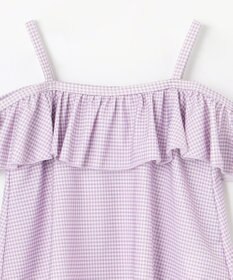 ANY KIDS ギンガムチェック×花柄セパレート水着