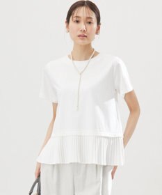 組曲 L クールプレーティング天竺プリーツ カットソー