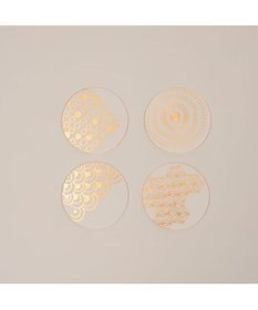 PRESENTERS ROOM toumei / 箔coaster 木箱入り4枚セット い