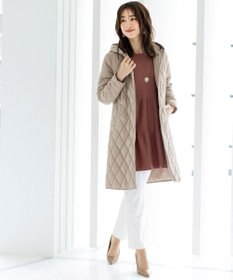 Tiaclasse L 【洗える】大人華やぐ2段ティアードニットチュニック