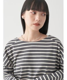 earth music&ecology バック釦ボーダーチュニック