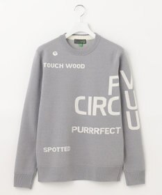 PW CIRCULUS 【MEN】【洗える/イージーケア】ロゴ カラーニット