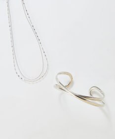 Phoebe <オンワード限定セット>ダブルチェーンネックレス×ツインカレントカフバングル