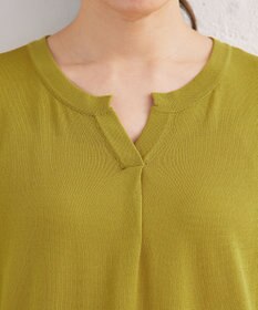 Tiaclasse 【洗える】キーネックニットチュニック