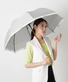 MOONBAT MACKINTOSH PHILOSOPHY(マッキントッシュ フィロソフィー) Cleric collar ボーダー 竹手元 雨傘 長傘