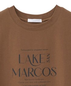 Green Parks フレンチスリーブ裾レースロゴチュニック