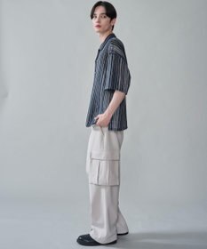 WEGO ストライプメッシュBIGシャツ（SS）