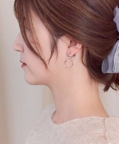 Phoebe 2wayグレースツイストラインイヤリング　シルバー