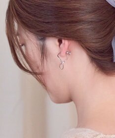 Phoebe 2wayグレースツイストラインイヤリング　シルバー