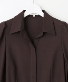 自由区 【洗える】ボリュームスリーブシャツ ドレス