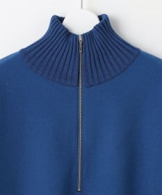 J.PRESS LADIES L ニードルパンチ ハーフジップ カットソー