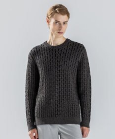 JOSEPH HOMME 【新柄】モロッカンクリスタル　クルーネックニット ダークグリーン系