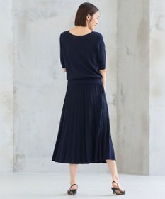 自由区 【WEB限定・洗える・XSサイズあり】ハイツイストコットンアセテートニットセットアップ ワンピース