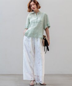 23区 VIOLAd'ORO ラフィアシート レザーコンビ ワンハンドルバッグ