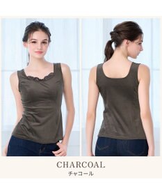 BRADELIS New York 【BRADELIS NewYork peace】シャイニーベロアブラキャミ25 カップ付き ブラトップ 補正 下着