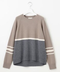 自由区 L ウールカシミヤブレンドラグランスリーブ ニット