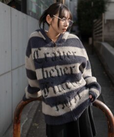 WEGO シャギーグラフィックZIPパーカー