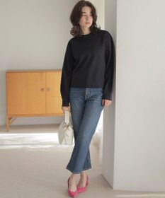 組曲 【WEB限定】パール釦畦ニット プルオーバー