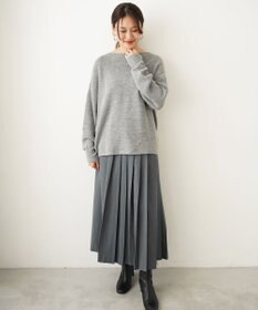 TOQUE 〈大草直子さんアドバイザー〉ベビーアルパカ ミドルゲージ モックネックニット