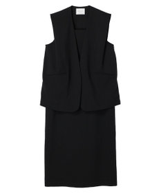 AMERICAN HOLIC ＳＥＴ　イージーケアジレベスト＋Ｉラインワンピース