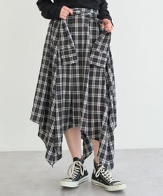 earth music&ecology イレヘムチェックシャツライクスカート
