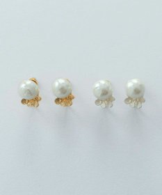 Pisceans フローラル&コットンパールイヤリング