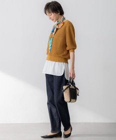 23区 【洗える】ピュアリネン パフスリーブ ニット